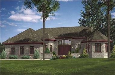 2-Bedroom, 1972 Sq Ft Ranch House Plan - 158-1248 - Front Exterior