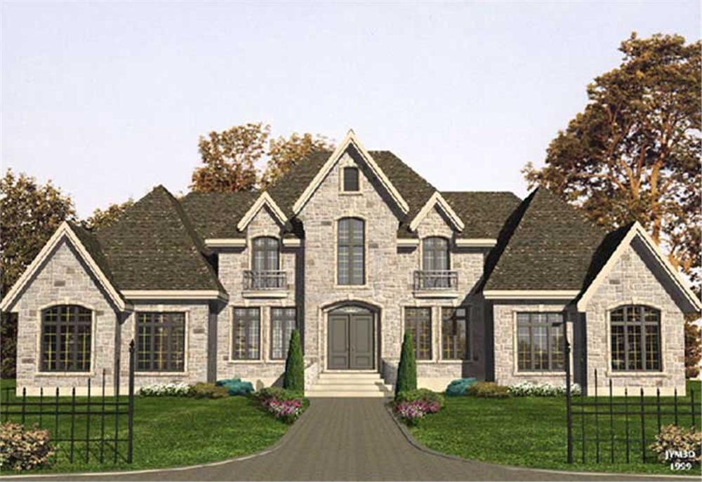 Front elevation of Contemporary home (ThePlanCollection: House Plan #158-1251)