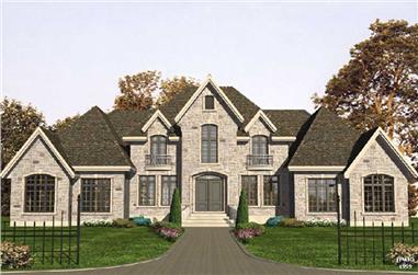 4-Bedroom, 2841 Sq Ft Contemporary House Plan - 158-1251 - Front Exterior