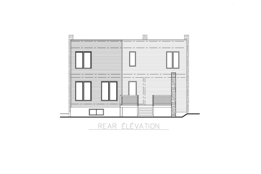 158-1256: Home Plan Rear Elevation