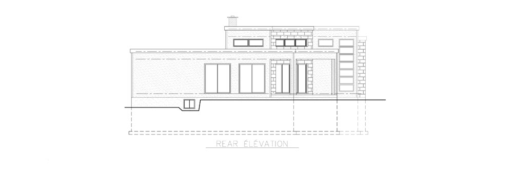 Home Plan Rear Elevation of this 3-Bedroom,3216 Sq Ft Plan -158-1258