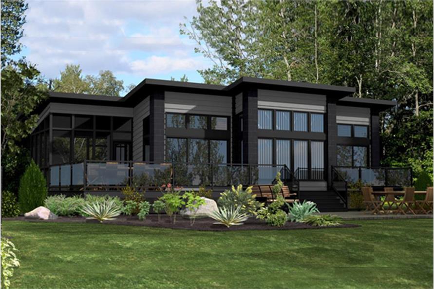 2-Bedroom, 1092 Sq Ft Modern House Plan - 158-1260 - Front Exterior