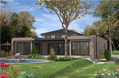 2-Bedroom, 1236 Sq Ft Contemporary Home Plan - 158-1281 - Main Exterior