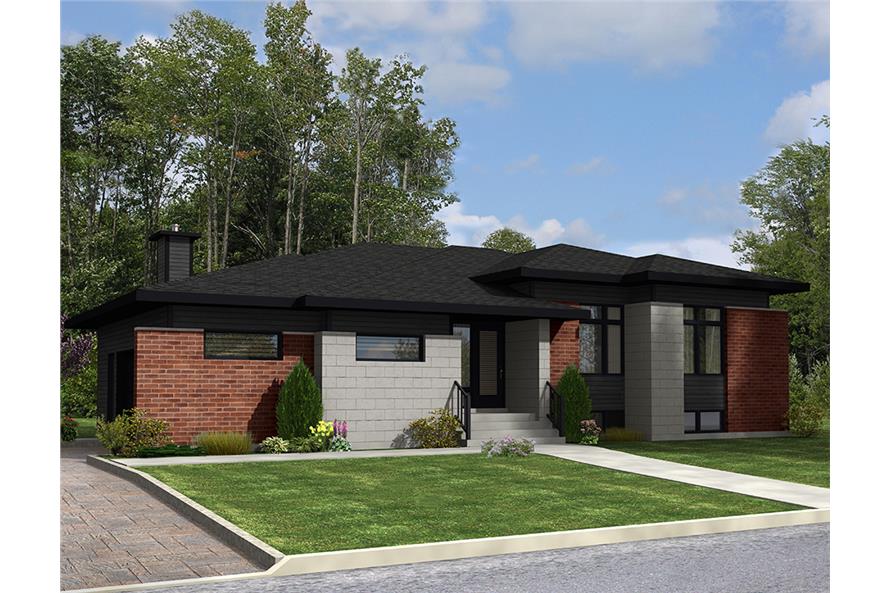 3-Bedroom, 1284 Sq Ft Bungalow House Plan - 158-1311 - Front Exterior