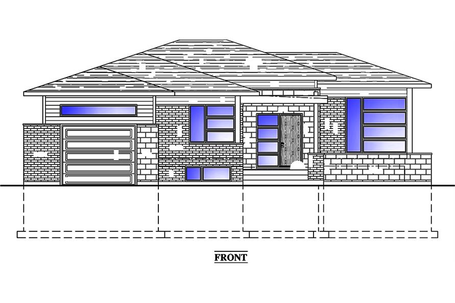 158-1314: Home Plan Front Elevation