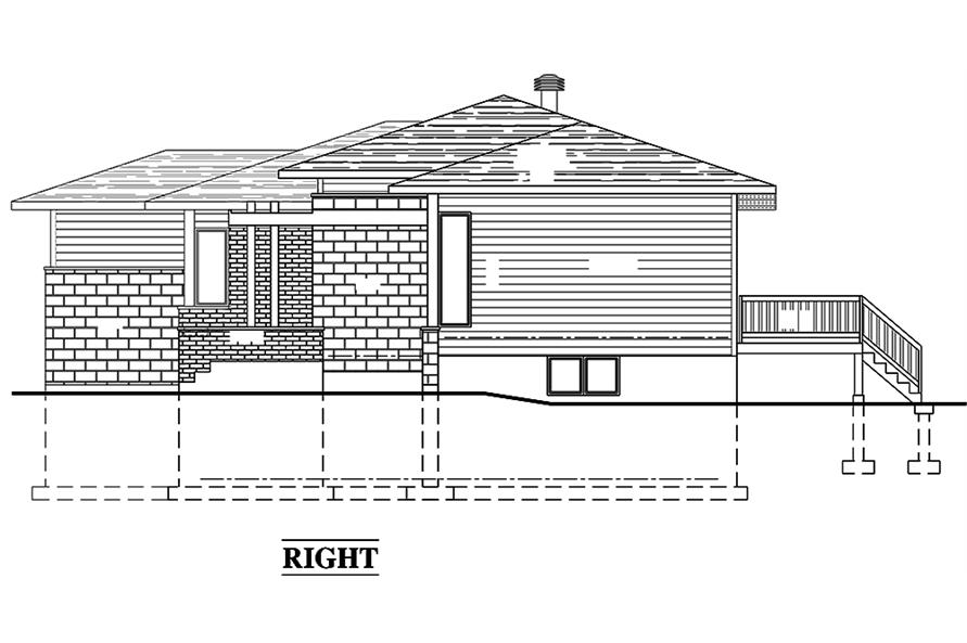 158-1314: Home Plan Right Elevation