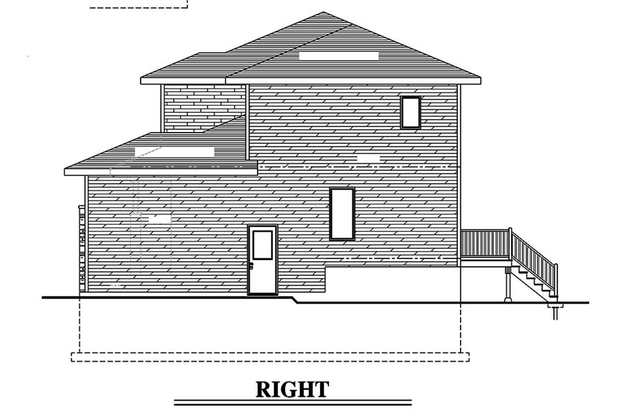 158-1318: Home Plan Right Elevation