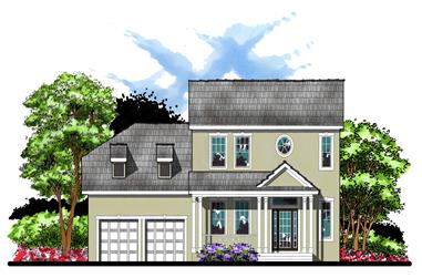 4-Bedroom, 2490 Sq Ft Country House Plan - 159-1000 - Front Exterior