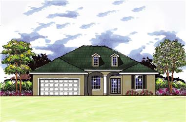 4-Bedroom, 2170 Sq Ft French Home Plan - 159-1002 - Main Exterior