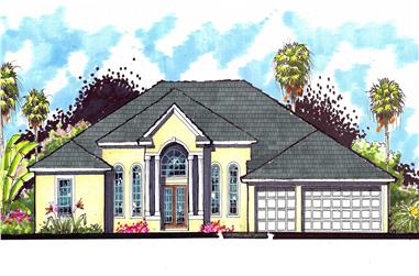 4-Bedroom, 2593 Sq Ft Country House Plan - 159-1010 - Front Exterior