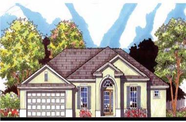 4-Bedroom, 2052 Sq Ft Country Home Plan - 159-1020 - Main Exterior