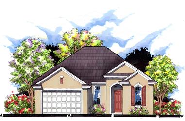 3-Bedroom, 1687 Sq Ft Country House Plan - 159-1027 - Front Exterior