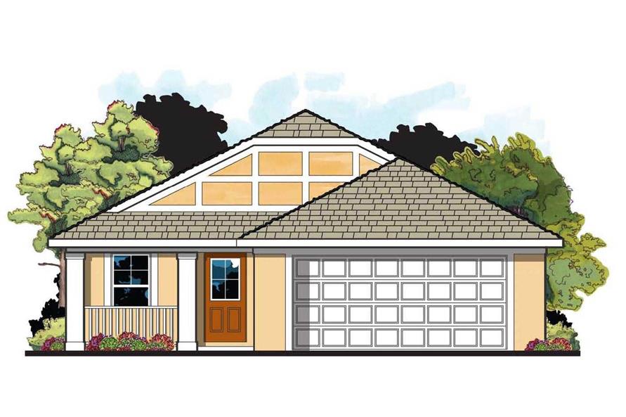 3-Bedroom, 1235 Sq Ft Small Home - Plan #159-1029 - Front Exterior