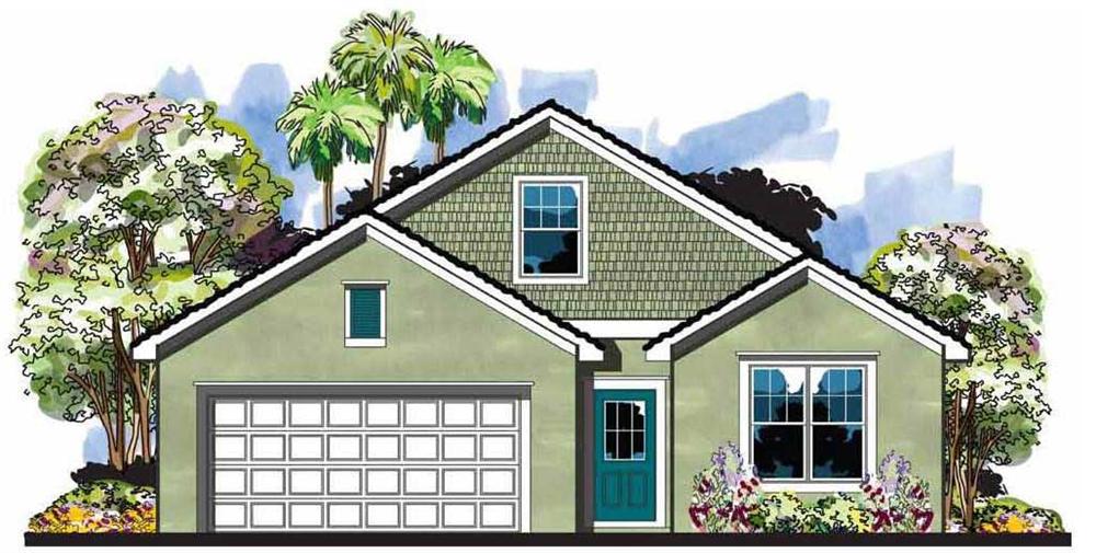 This is an artist's rendering for these Craftsman Home Plans.