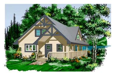 2-Bedroom, 1644 Sq Ft Lake House Plan - 160-1005 - Front Exterior