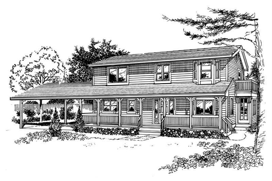 Front View of this 3-Bedroom, 2215 Sq Ft Plan - 160-1006