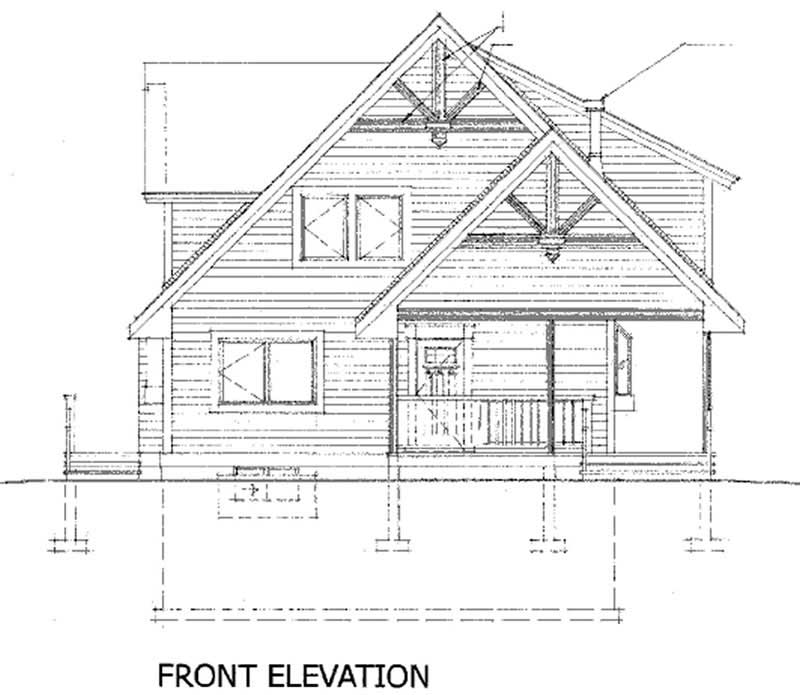 Home Plan Rear Elevation of this 2-Bedroom,1904 Sq Ft Plan -160-1014