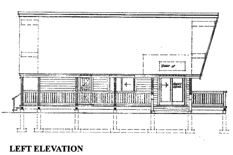 Home Plan Left Elevation of this 1-Bedroom,1062 Sq Ft Plan -160-1027