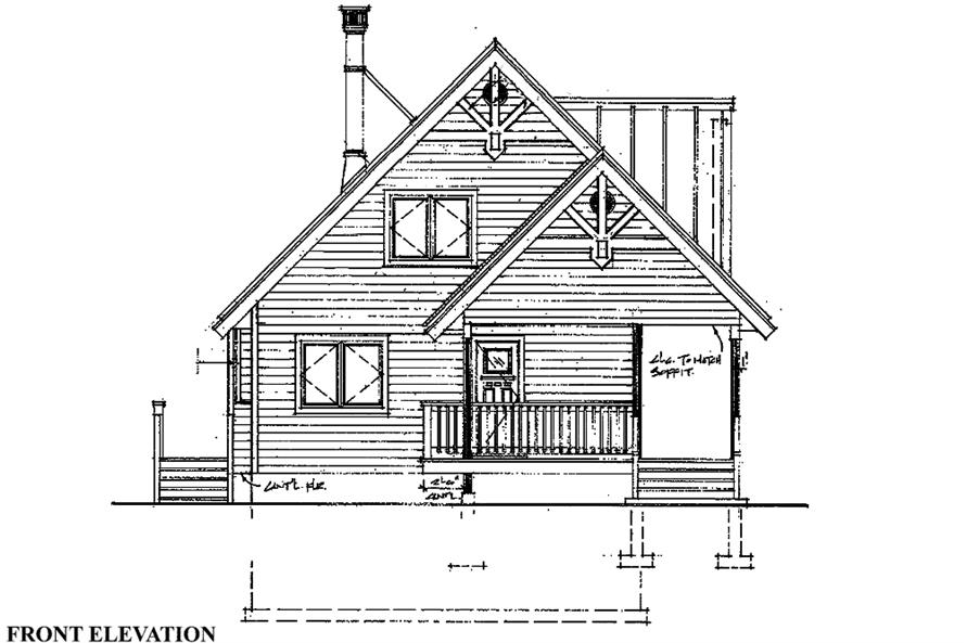 160-1028: Home Plan Front Elevation