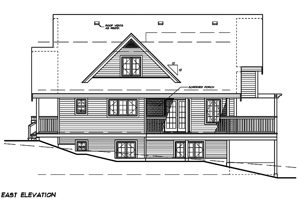 Home Plan Right Elevation of this 5-Bedroom,1662 Sq Ft Plan -160-1029