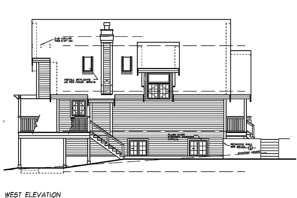 Home Plan Left Elevation of this 5-Bedroom,1662 Sq Ft Plan -160-1029