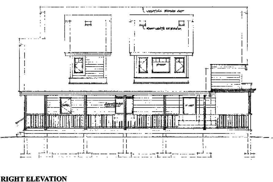 160-1032: Home Plan Right Elevation