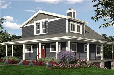 4-Bedroom, 3162 Sq Ft Cottage Home Plan - 160-1036 - Main Exterior