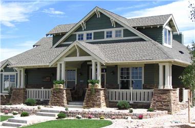 4-Bedroom, 3339 Sq Ft Arts and Crafts House - Plan #161-1001 - Front Exterior