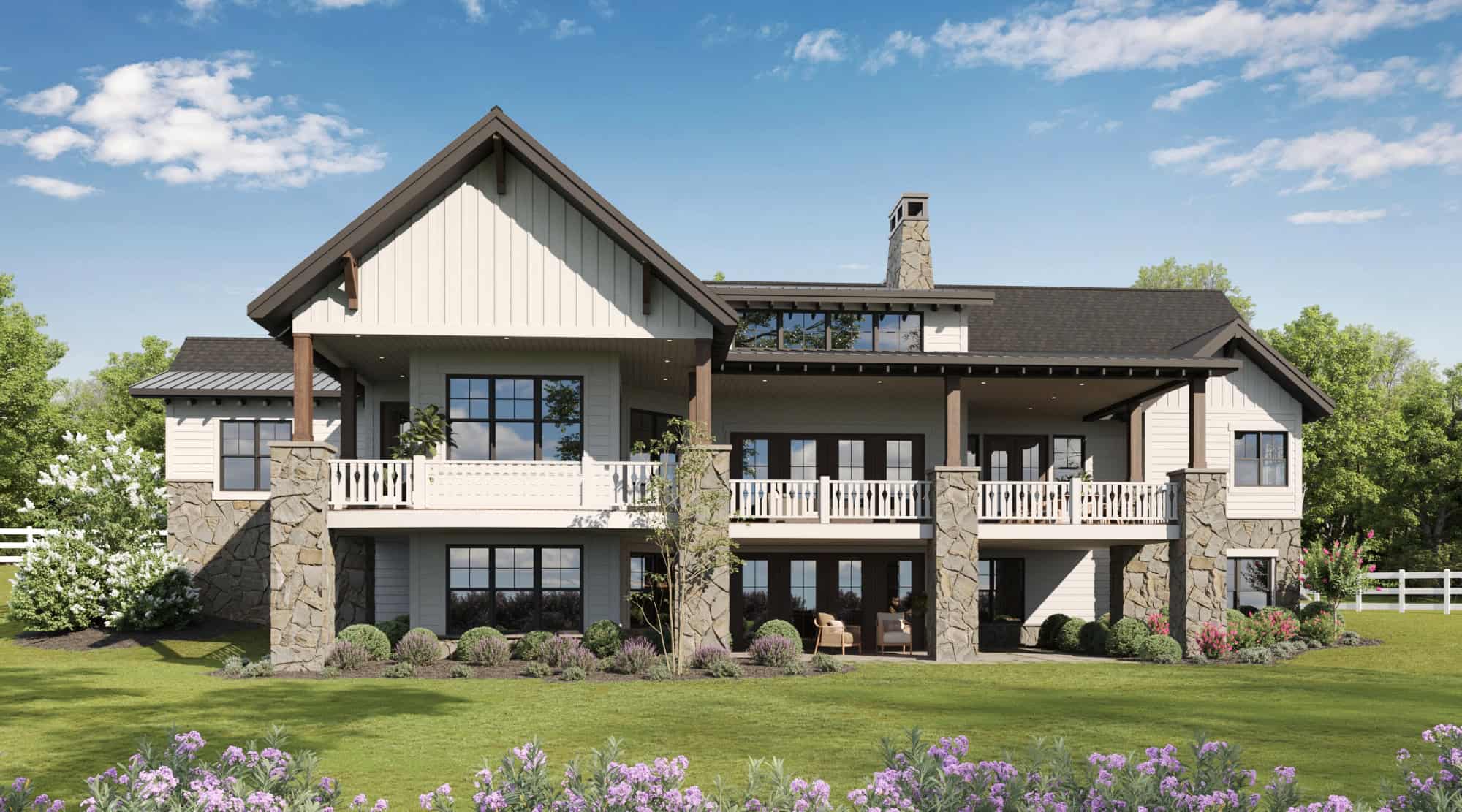 Home Plan Rear Elevation of this 5-Bedroom,5723 Sq Ft Plan -161-1031