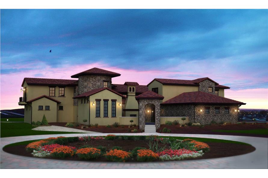 Mediterranean Home Plan 6 Bedrms 5 5 Baths 7521 Sq Ft 