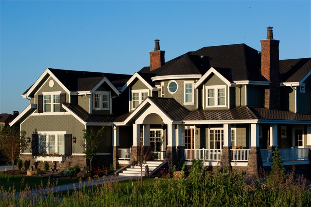 This is a colored photo of this set of Luxury Home Plans.