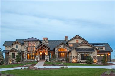 3-Bedroom, 4531 Sq Ft Luxury Home Plan - 161-1076 - Main Exterior