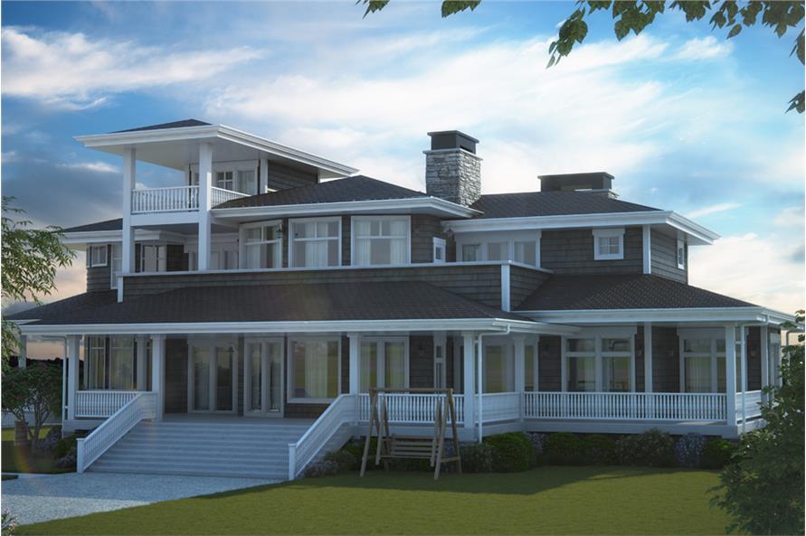 Right Side View of this 4-Bedroom, 4382 Sq Ft Plan - 161-1079