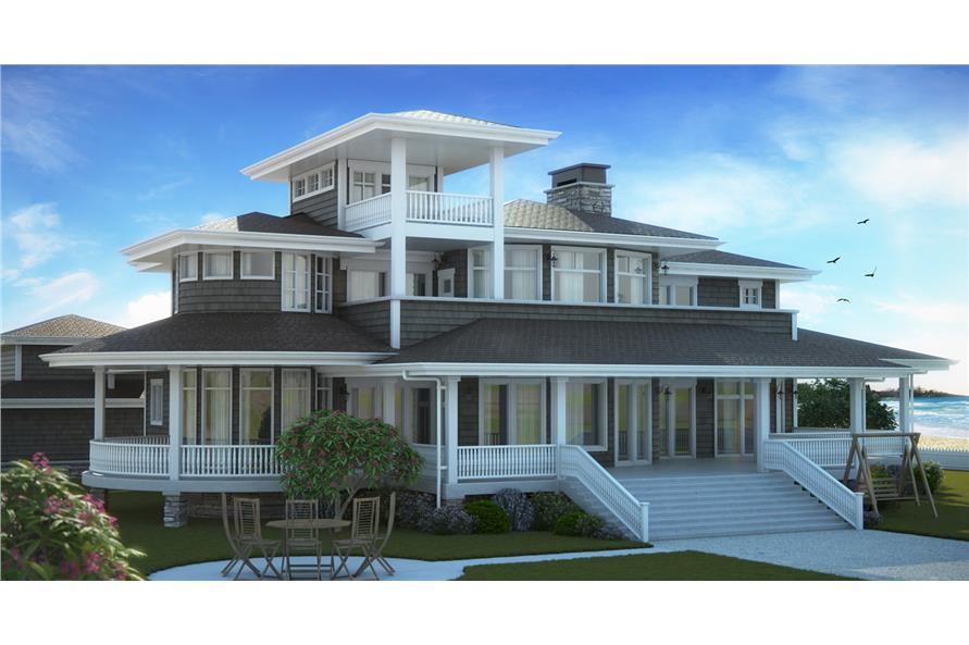 Left Side View of this 4-Bedroom, 4382 Sq Ft Plan - 161-1079