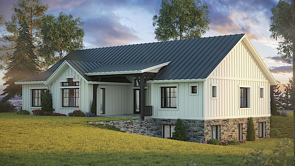 Home Plan Rear Elevation of this 3-Bedroom,2875 Sq Ft Plan -161-1120