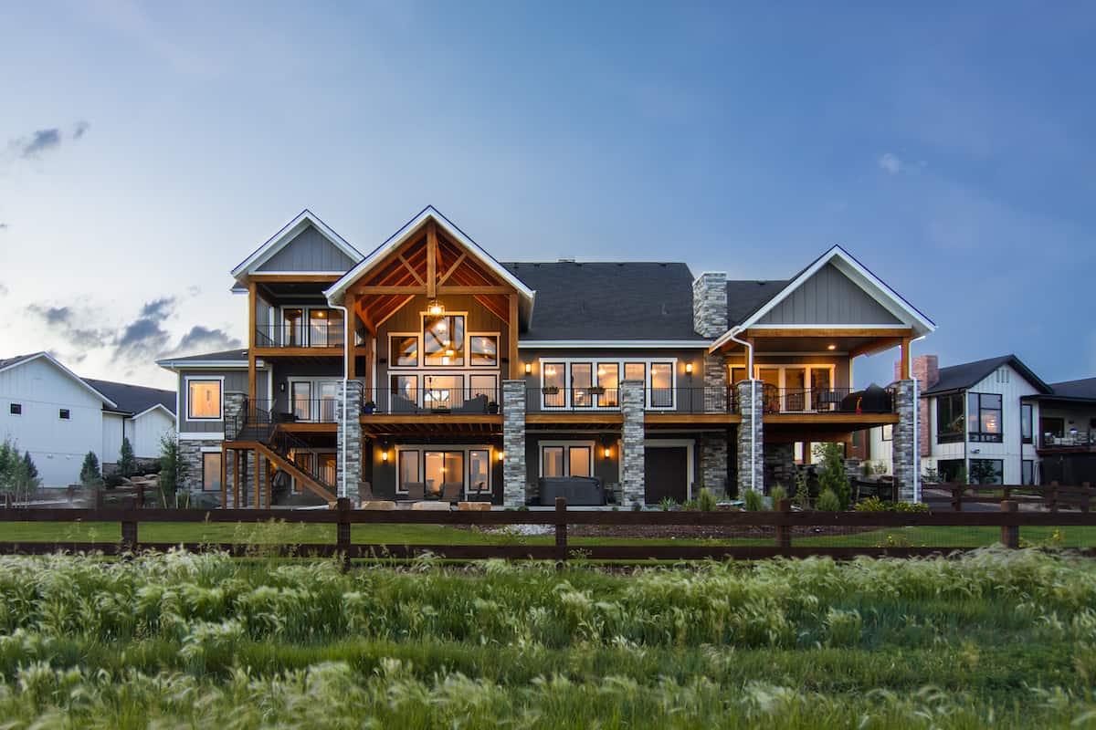 Rear View of this 3-Bedroom,3456 Sq Ft Plan -161-1142