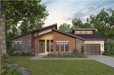 2-3-Bedroom, 2536-3812 Sq Ft Contemporary House Plan - 161-1162 - Front Exterior