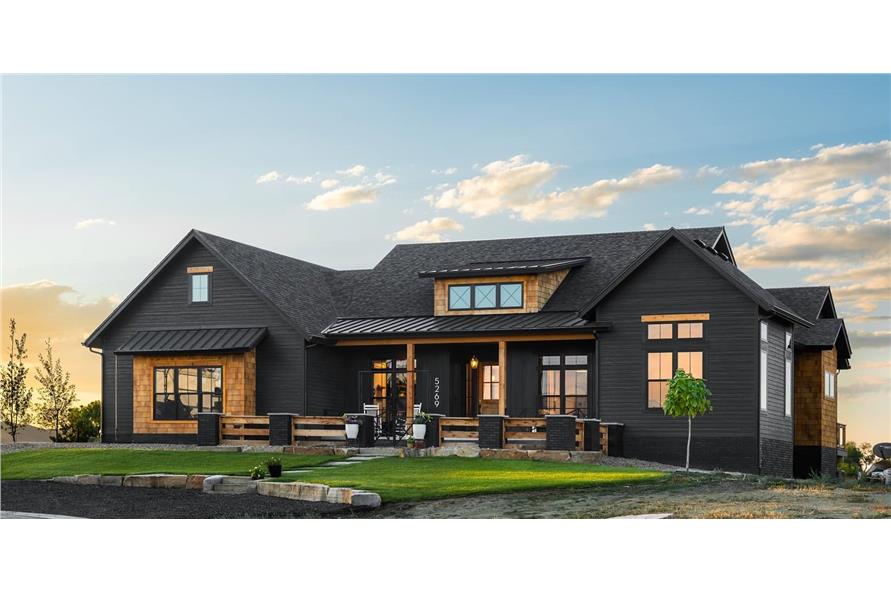 Front View of this 4-Bedroom,3977 Sq Ft Plan -161-1166