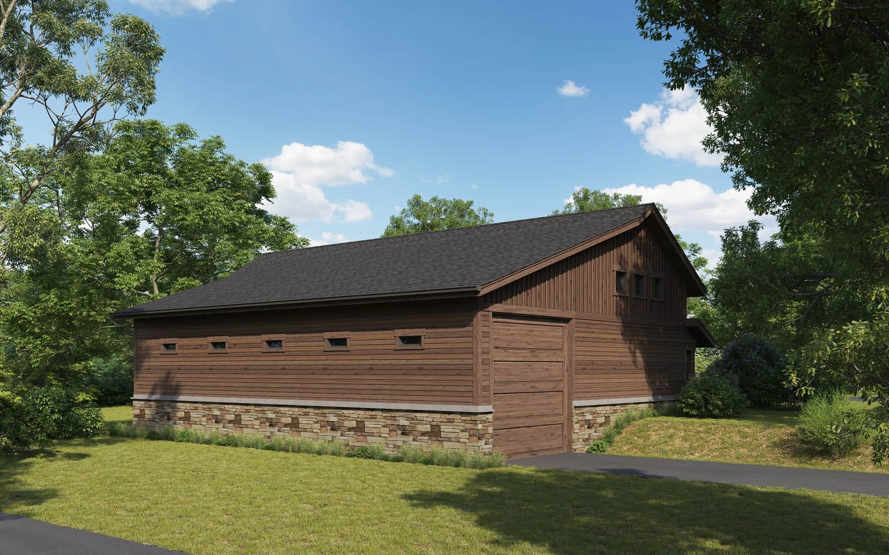 Rear View of this 2-Bedroom,2014 Sq Ft Plan -161-1174