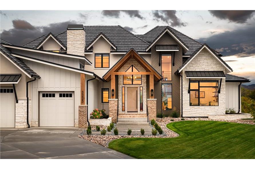 Front View of this 5-Bedroom,4146 Sq Ft Plan -161-1206