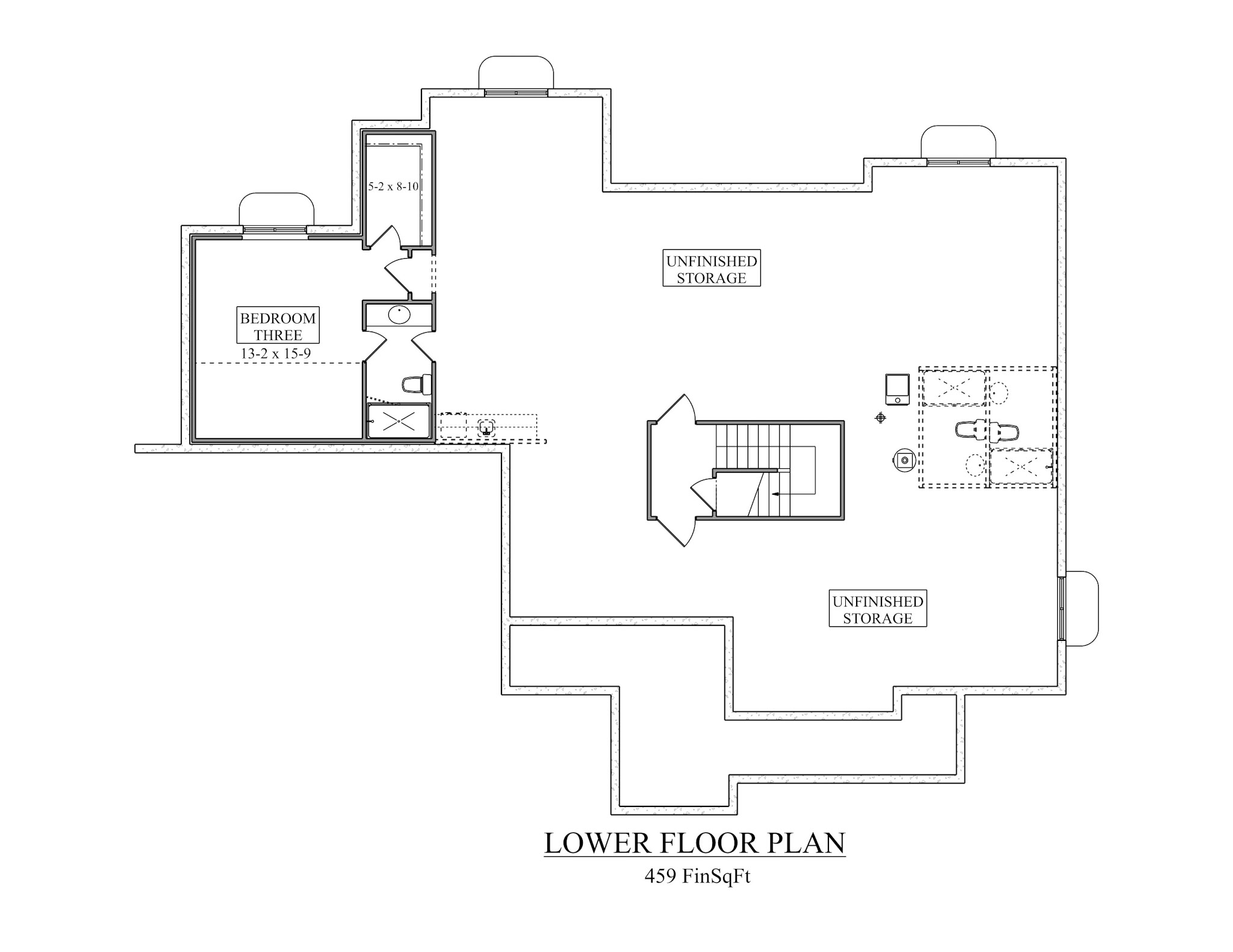 Basement of Contemporary Plan #161-1212