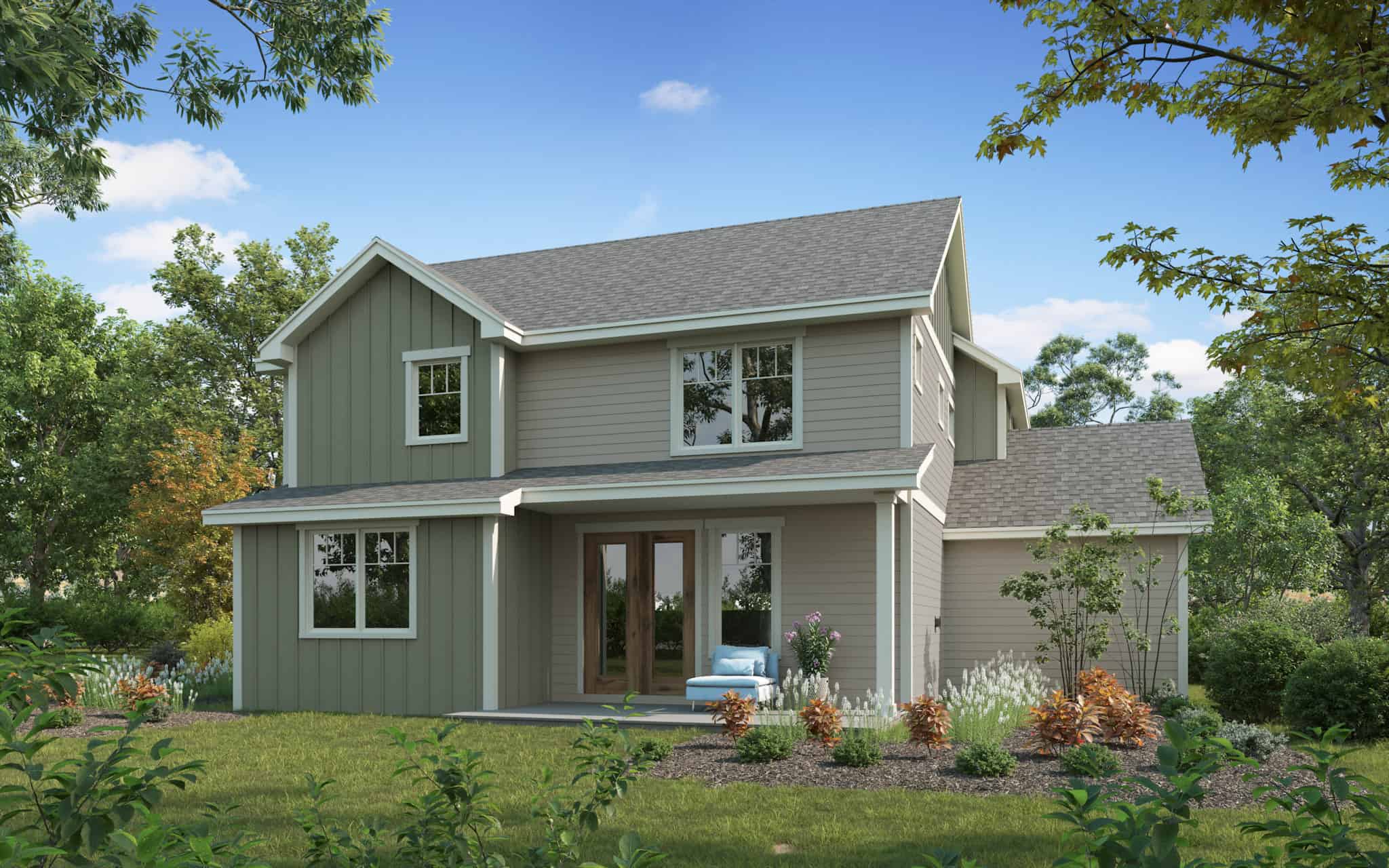 Rear View of this 4-Bedroom,2388 Sq Ft Plan -161-1223