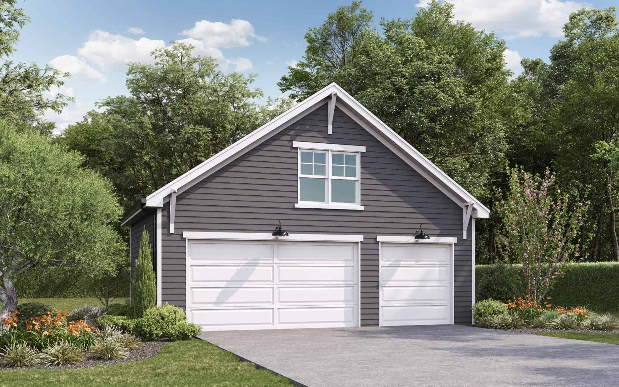 Front elevation of Garage home (ThePlanCollection: House Plan #161-1235)