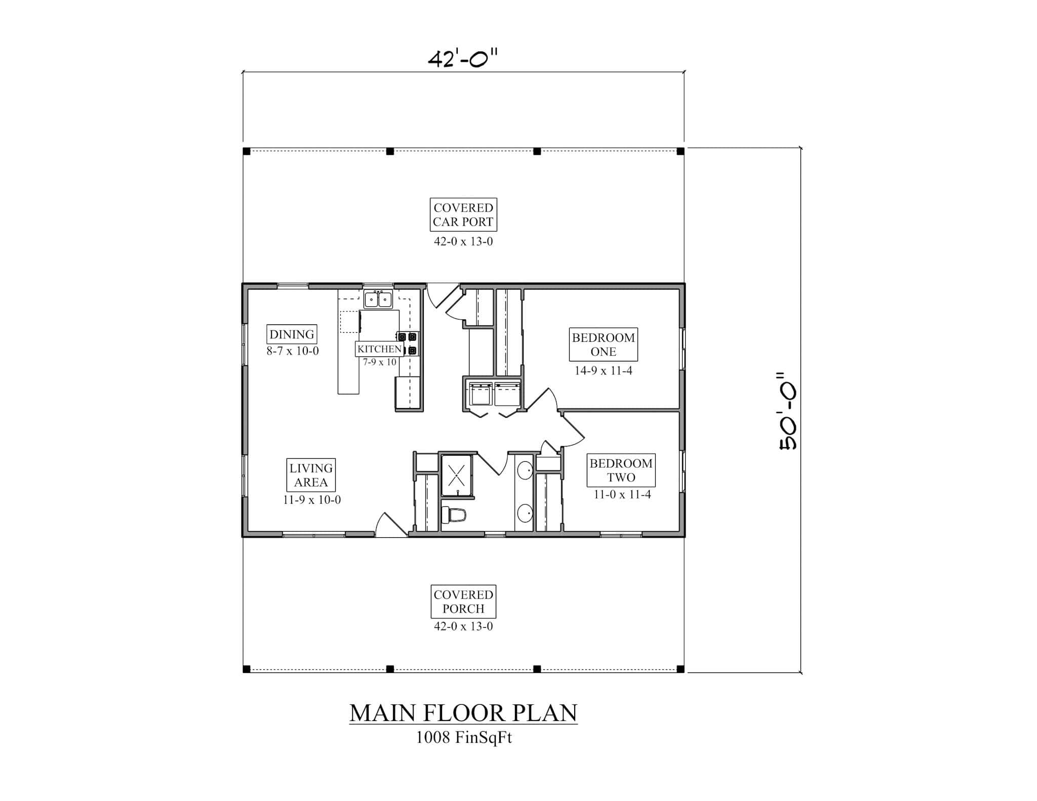 Main Level of Ranch Plan #161-1236