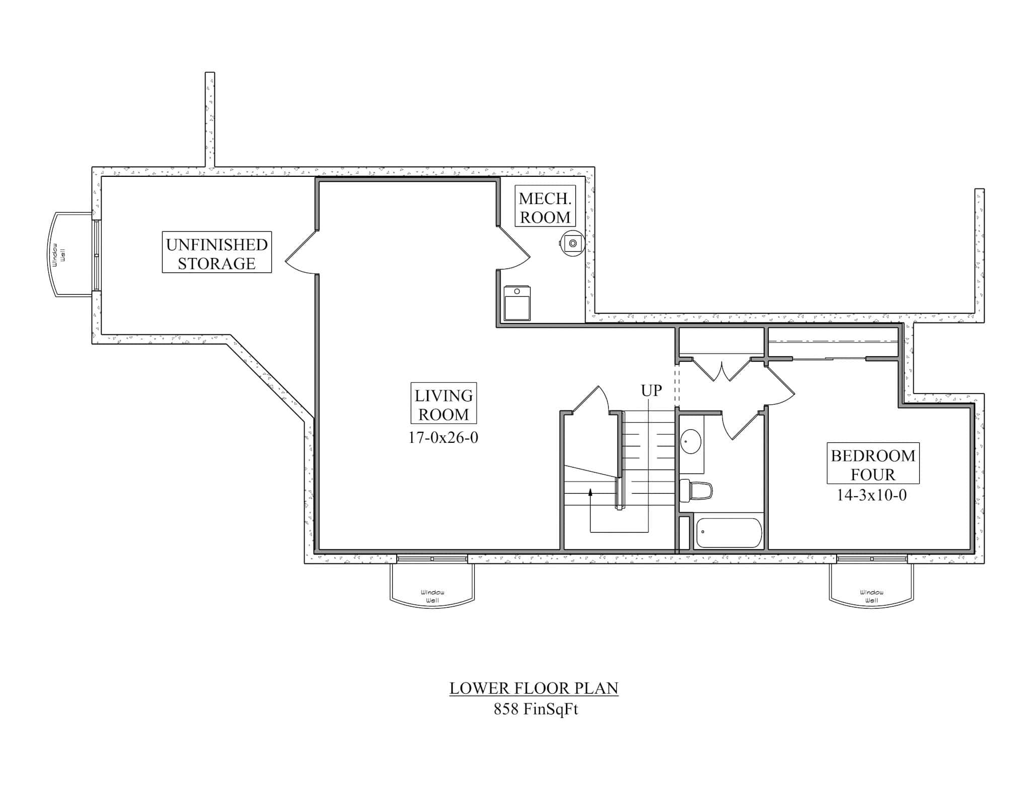 Basement of Rustic Plan #161-1240