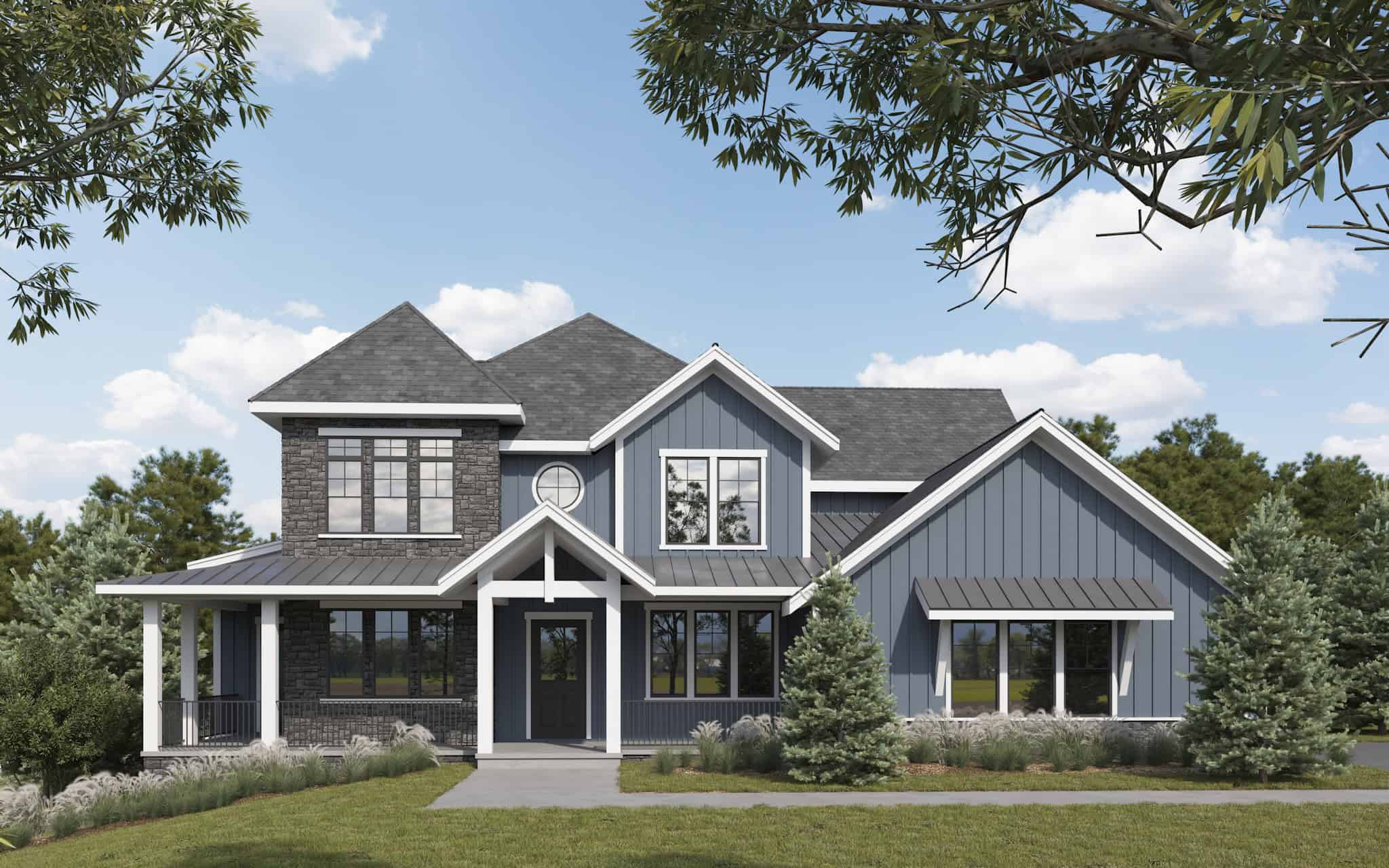 Front View of this 4-Bedroom,4362 Sq Ft Plan -161-1249