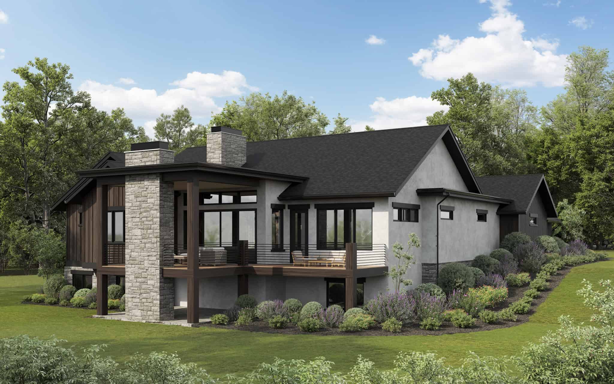 Rear View of this 2-Bedroom,2525 Sq Ft Plan -161-1253