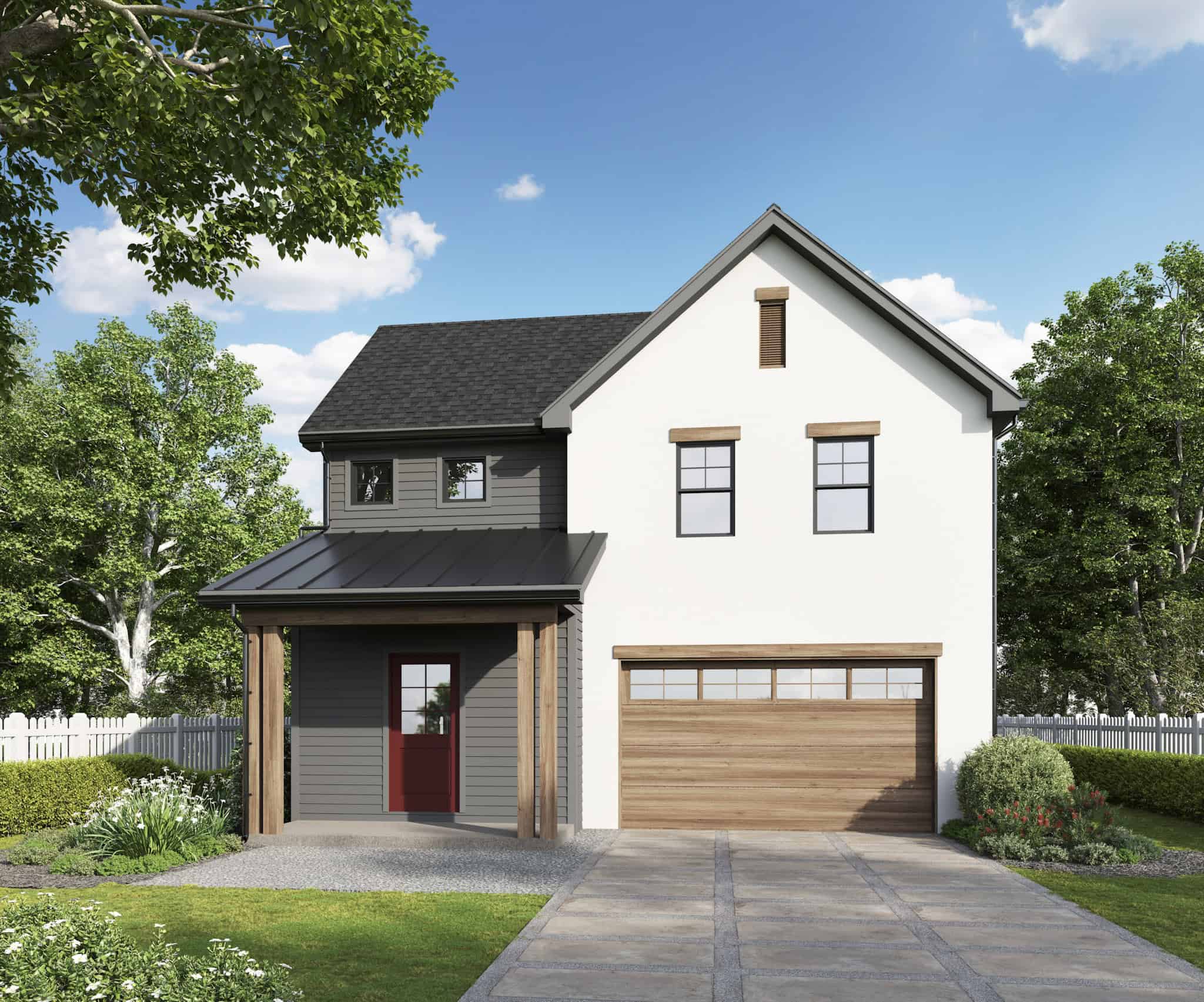 Front elevation of Cottage home (ThePlanCollection: House Plan #161-1255)