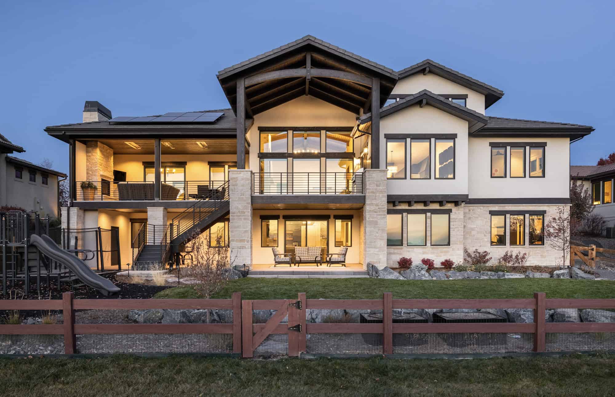 Rear View of this 3-Bedroom,3601 Sq Ft Plan -161-1257