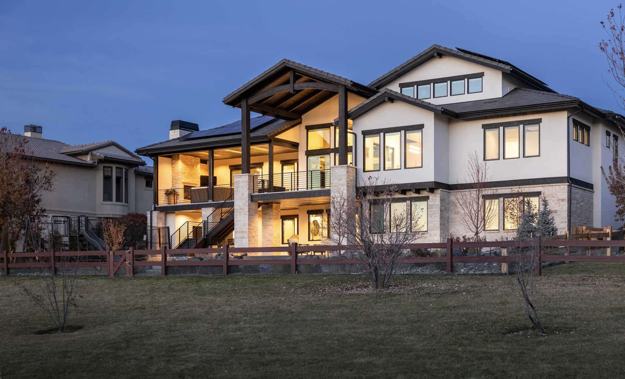 Rear View of this 3-Bedroom,3601 Sq Ft Plan -161-1257